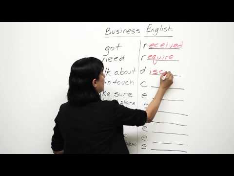 How to change Basic English into Business English
