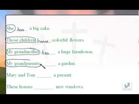 Basic English grammar usage of has and have for children - Session 1
