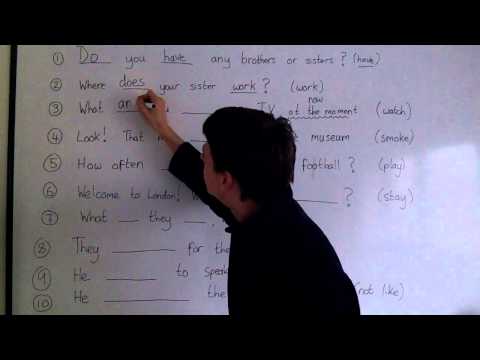 Elementary English. Lesson 3. Present tense review
