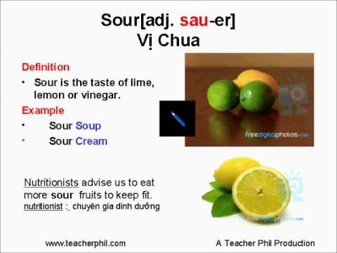 Learning Basic English Lesson 19: Sour, sweet, salty, bitter, peppery,