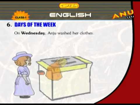 English Chapter 6 -  Days Of The Week For Kids