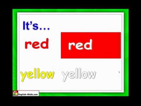 English for Kids,ESL Kids Lessons - Colours and Spelling.flv