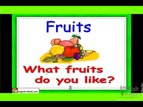 ESL Beginners English Lesson - Names of Fruits