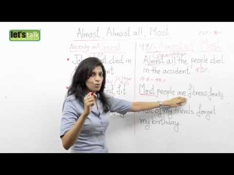 Difference between 'Almost', 'Almost All' and 'Most'   English Grammar Lesson