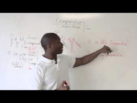 English Grammar: Modifying Comparatives - a lot, far more, much, a little, slightly