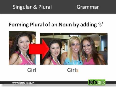 English Grammar -  Singular and plural. www.letstalk.co.in