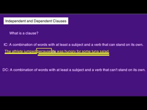 Independent and Dependent Clauses (English Grammar)