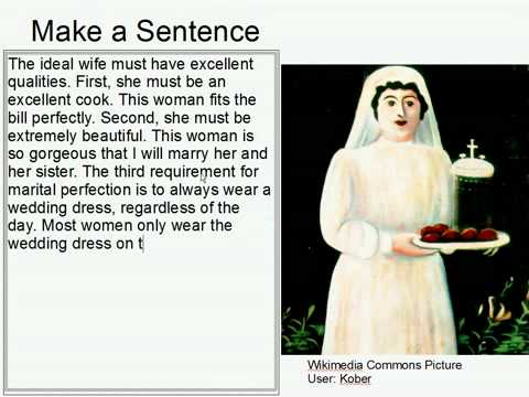 Make A Sentence Double Trouble 49: The Ideal Wife