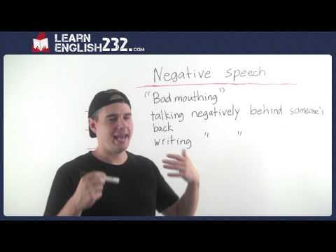 English Phrases Lesson 31 - Negative English Slang