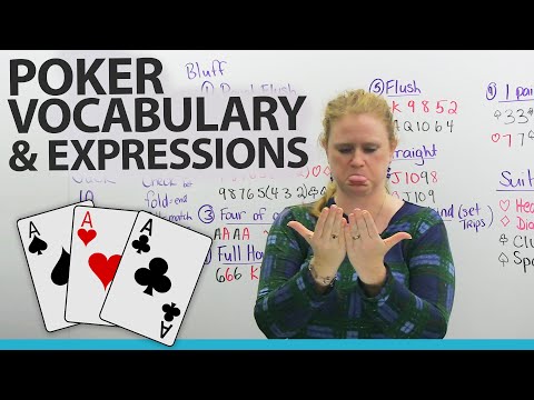 Learn English  Vocabulary & Expressions for POKER and other card games