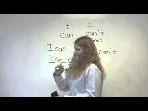 English Pronunciation - CAN & CAN'T