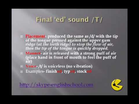 English Pronunciation lesson 1 - ed sound