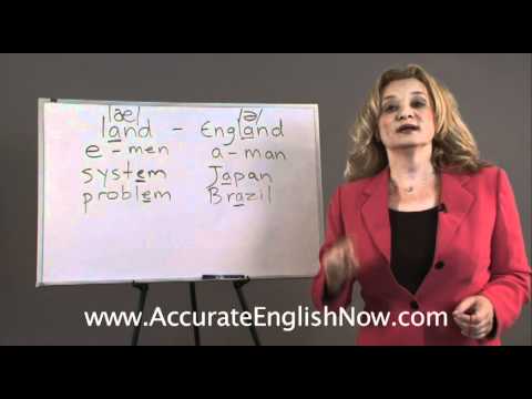 English pronunciation lesson - vowel changes in stressed and unstressed syllables