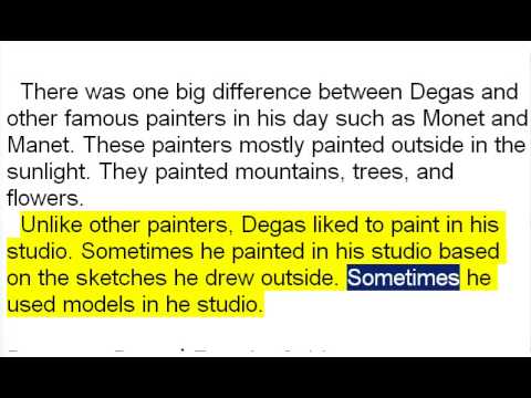 English Reading DK 207 Enjoying Art  Edgar Degas, My Favorite Artist   10 times