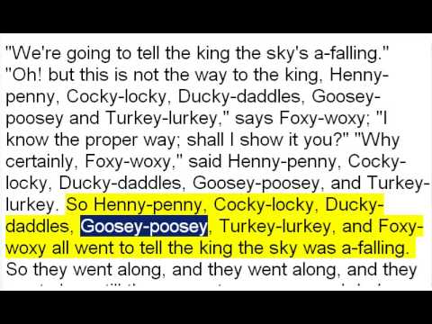 English Reading   English Fairy tales  HENNY PENNY