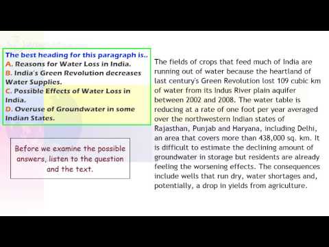 IELTS Reading Series Two: 13 - Water & India