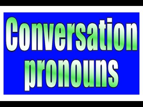 63 'English conversation pronouns' English speaking Learn pronouns in conversation Be fluent