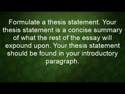 how to write a good thesis sentence for an essay