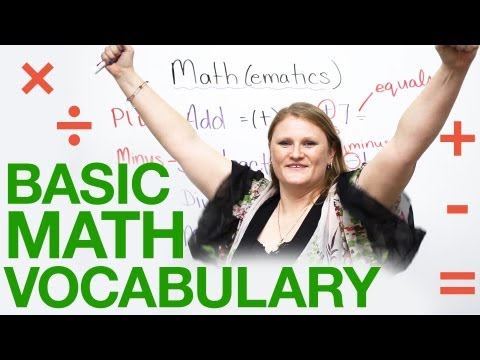 Basic MATH vocabulary in English