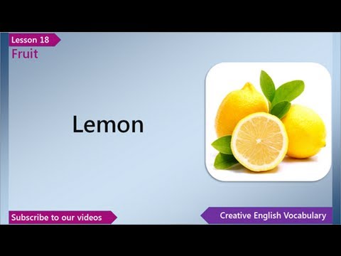 Lesson 18 - English Vocabulary - Fruit