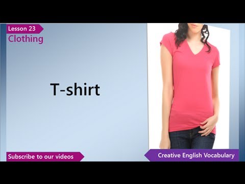 Lesson 23 - English Vocabulary - Clothing