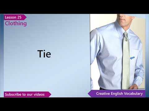 Lesson 25 - English Vocabulary - Clothing