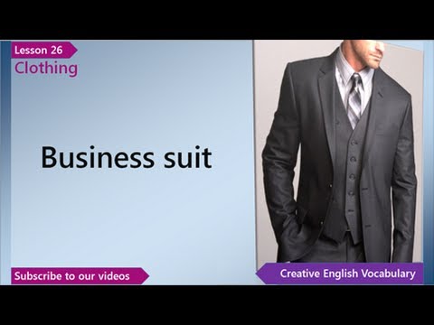 Lesson 26 - English Vocabulary - Clothing