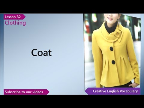 Lesson 32 - English Vocabulary - Clothing