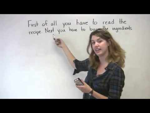English Writing - Sequencing - How to use first, next, last, after that, finally, etc.