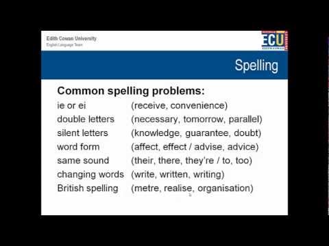 English Writing Workshop - Punctuation and Spelling