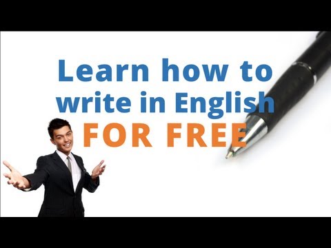 Learn to write in English / English writing practice and correction for