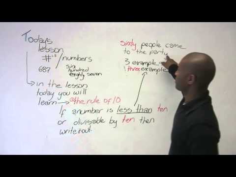 Numbers in English Writing
