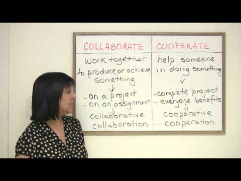 Business English Vocabulary + COLLABORATE or COOPERATE