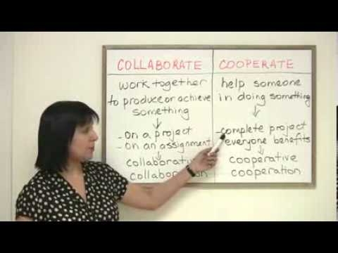 Business English Vocabulary Collabrate cooperate