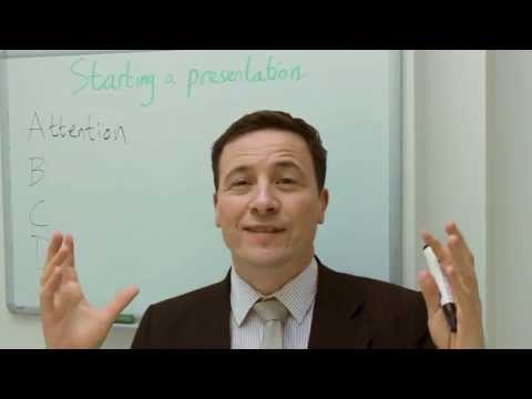 How to start a killer presentation in English. Presentation opening. Business English lesson