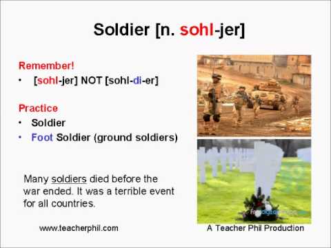 Learning Basic English Lesson 20: Soldier, Preparation, Distinguish