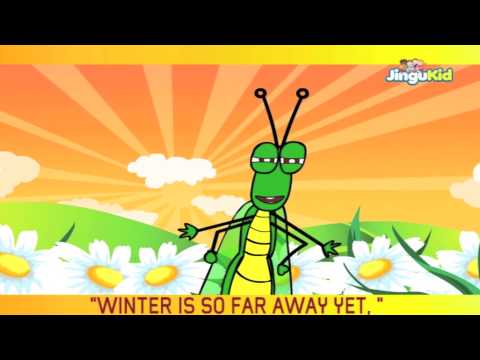 An Ant and a Grasshopper - Short story for kids