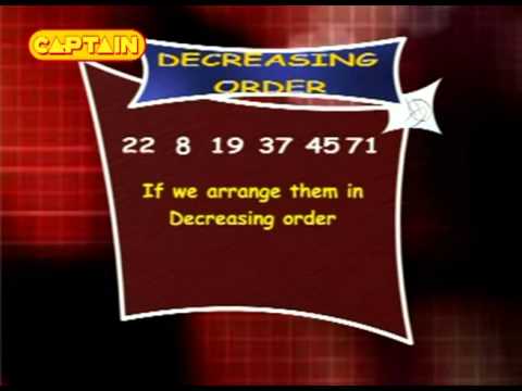 Learn The Decreasing Order of Numbers