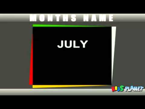 Months name in english for kids