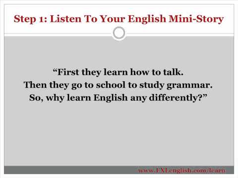 3 Easy Steps To Learn English Grammar With Mini-Stories