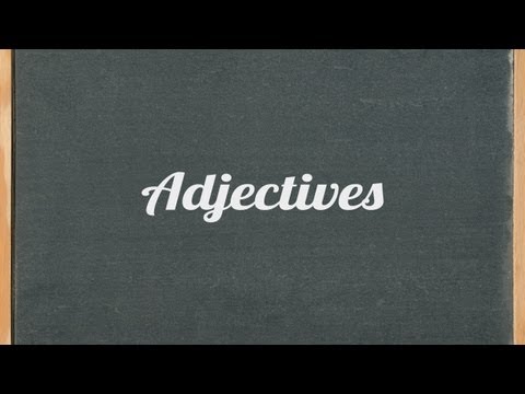 English grammar lesson: adjectives