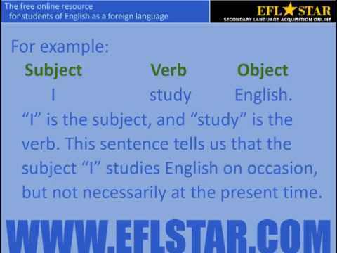 Learn English - Subject Verb Object