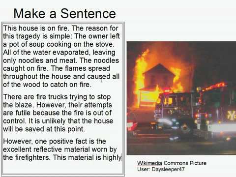 Make A Sentence Double Trouble 15: Burning House