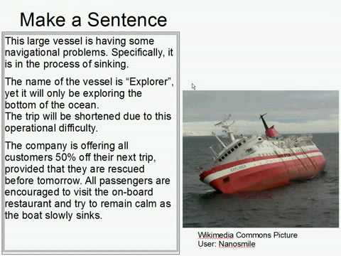 Make A Sentence Double Trouble 25: Abandon Ship