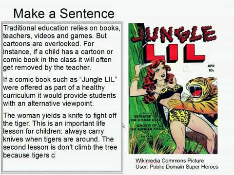 Make A Sentence Double Trouble 39: Education through cartoons