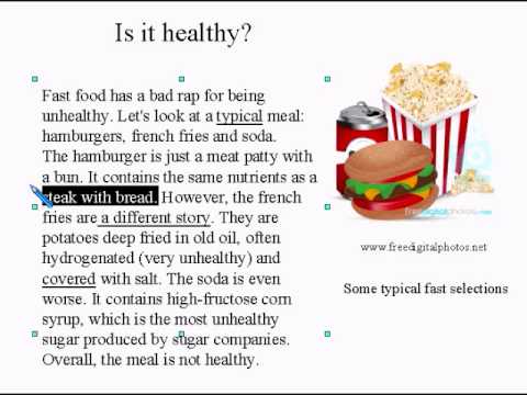 Intermediate Learning English Lesson 12 - Fast Food  - Vocabulary and Pronunciation