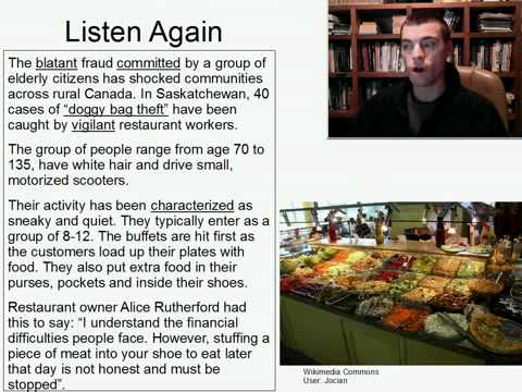 Intermediate Listening English Practice 13: Restaurants to Stop Buffets