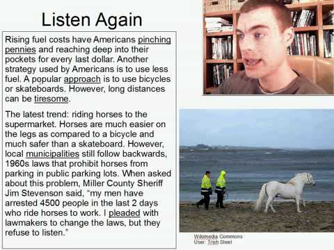 Intermediate Listening English Practice 3: Inadequate Horse Parking Spaces