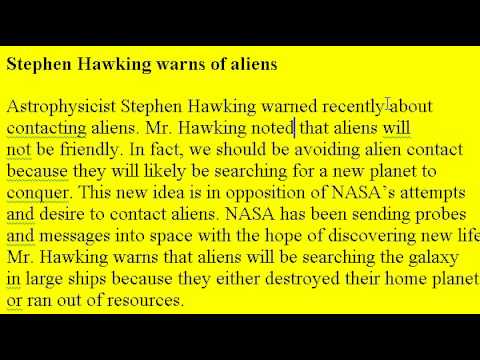 Accent Reduction Learn English Lesson 18 - Aliens