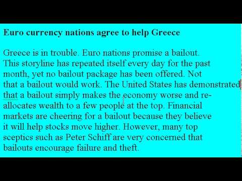 Accent Reduction Learn English Lesson #23 Greek Bailout!